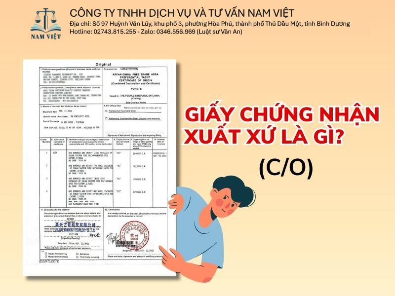 Thủ tục xin cấp giấy chứng nhận xuất xứ hàng hóa.